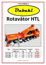 Rotační kultivátor - rotavátor Dabaki HTL 150