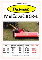 Prodám nový příkopový mulčovač BCRL 125 - Dabaki