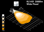 LED pracovní světlo KL1401, 40W, 12V-24V