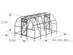 Skleník  polykarbonátový 4x3 m doprava zdarma