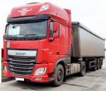 EUR6 DAF hydr. +50m3 sklápěč 9.5m návěs