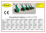 Dvoukolový traktor Guliver - G190E (starter)